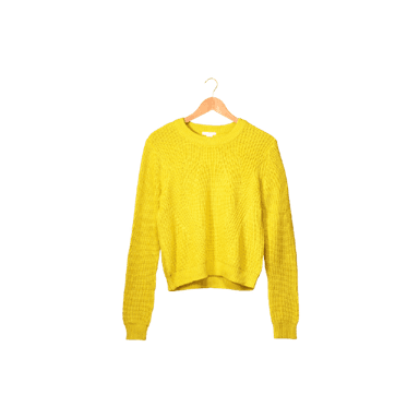 Yellow Casual Sweater